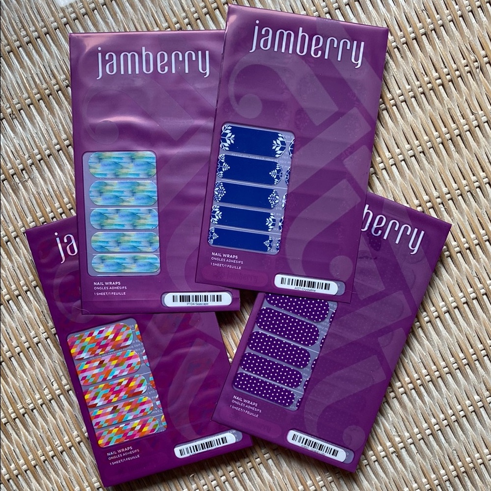 Bundle of 4 Jamberry Nail Wrap Sets